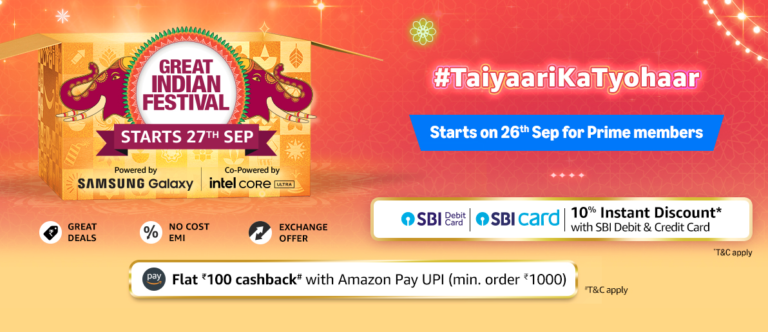 Amazon Great Indian Festival Sale Early Access for Prime Members