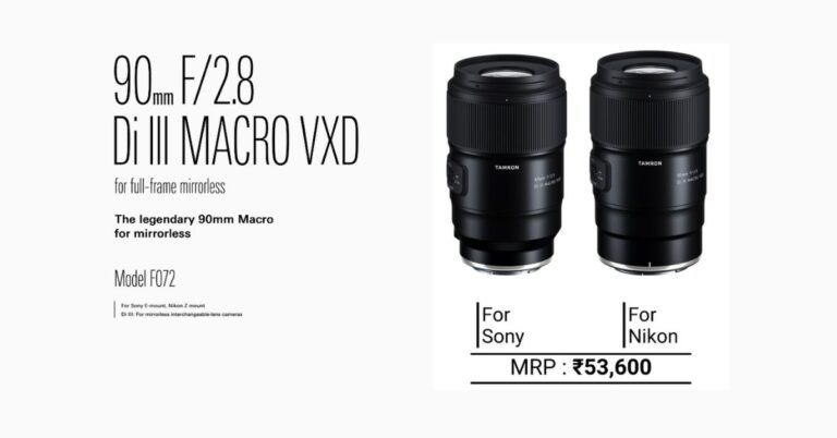 Tamron 90mm F/2.8 Di III Macro VXD Lens for Nikon Z & Sony E Mount