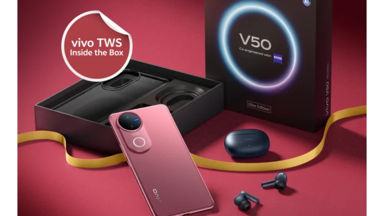 VIVO V50 5G Elite Edition Rose Red now available on Amazon India  – comes with Vivo TWS 3e buds bundled - feature image_2025 05 15_11 56 59