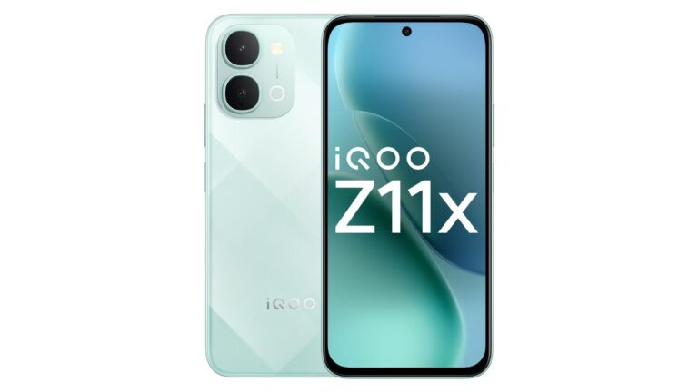 iQOO Z11x 5G launched in India starting at Rs.18,998. Dimensity 7400-Turbo, 7200mAh battery, 44W FlashCharge, 50MP Sony IMX852, IP68/IP69+. Check price and specs on Amazon.