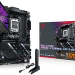 ASUS ROG Strix X870E-E Gaming WiFi7 Neo ATX motherboard listed on Amazon US at $599.99. AMD X870E, AM5, five M.2 slots, PCIe 5.0, WiFi 7, dual USB4 40Gbps.
