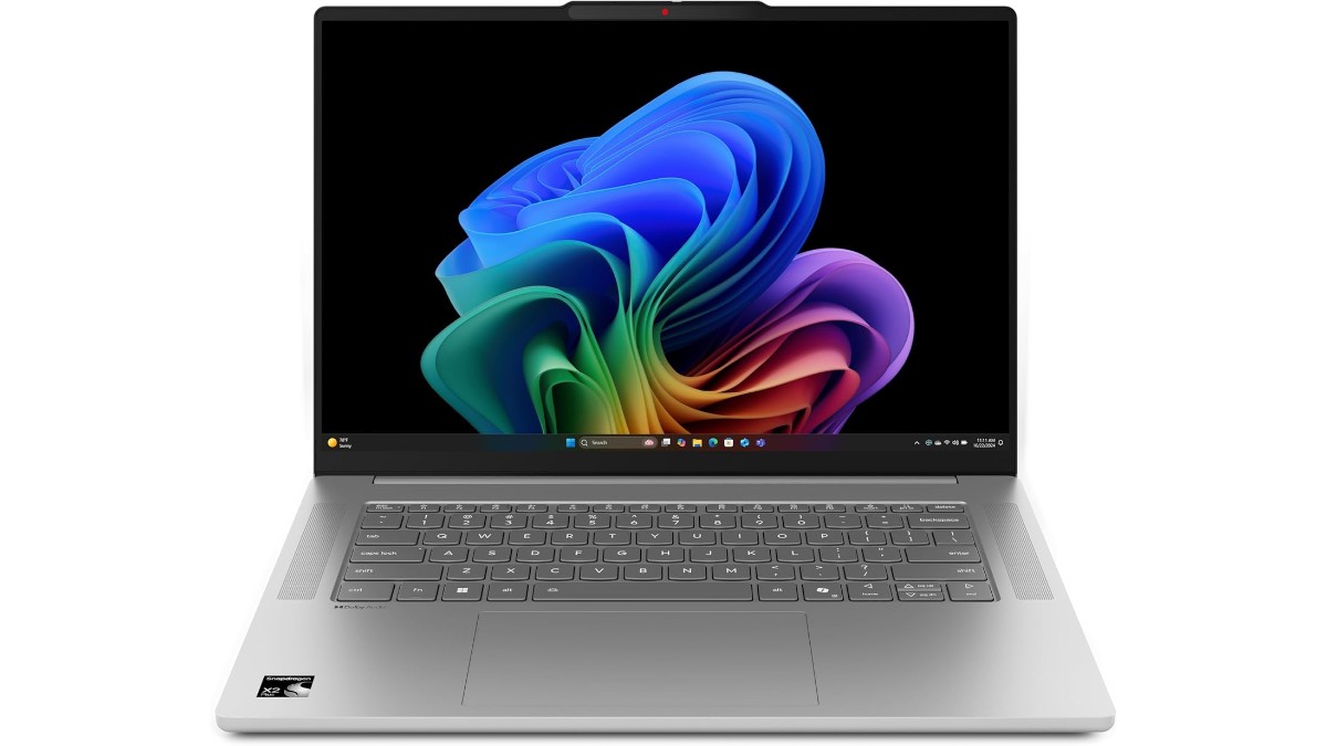 Lenovo IdeaPad Slim 5X 83RL000MUS laptop with 15.3-inch WQXGA OLED display and Snapdragon X2 Plus processor