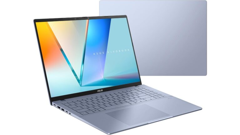 ASUS Vivobook S16 S3607NA-DS76 Copilot+ PC laptop in Mist Blue with Snapdragon X2 Elite and 16-inch WUXGA OLED display
