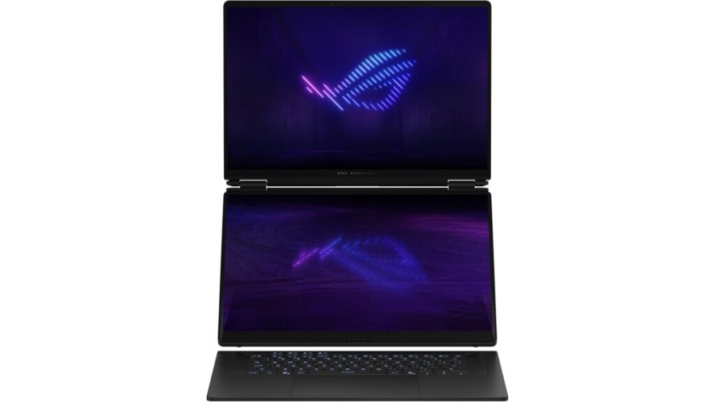 ASUS ROG Zephyrus Duo 2026 GX651AR-DB96 dual-screen gaming laptop with 16-inch 3K OLED 120Hz display, RTX 5070 Ti and Intel Core Ultra 9 386H