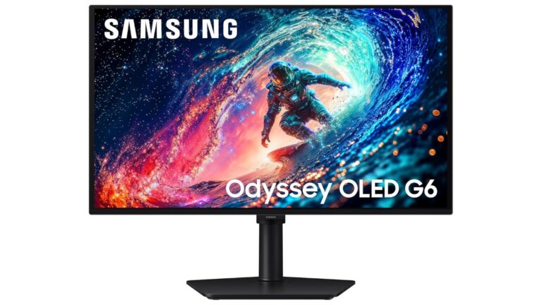 Samsung Odyssey OLED G6 LS27HG612SWXXL gaming monitor with 240Hz QD-OLED panel and QHD resolution