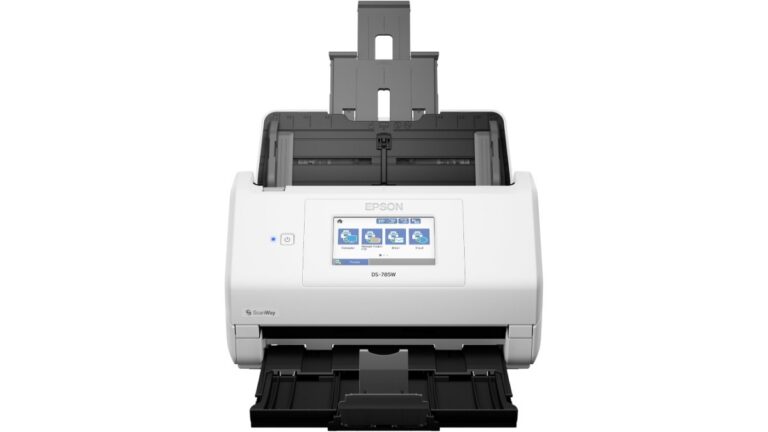 Epson DS-785W wireless document scanner with 45 ppm speed and 100-page ADF