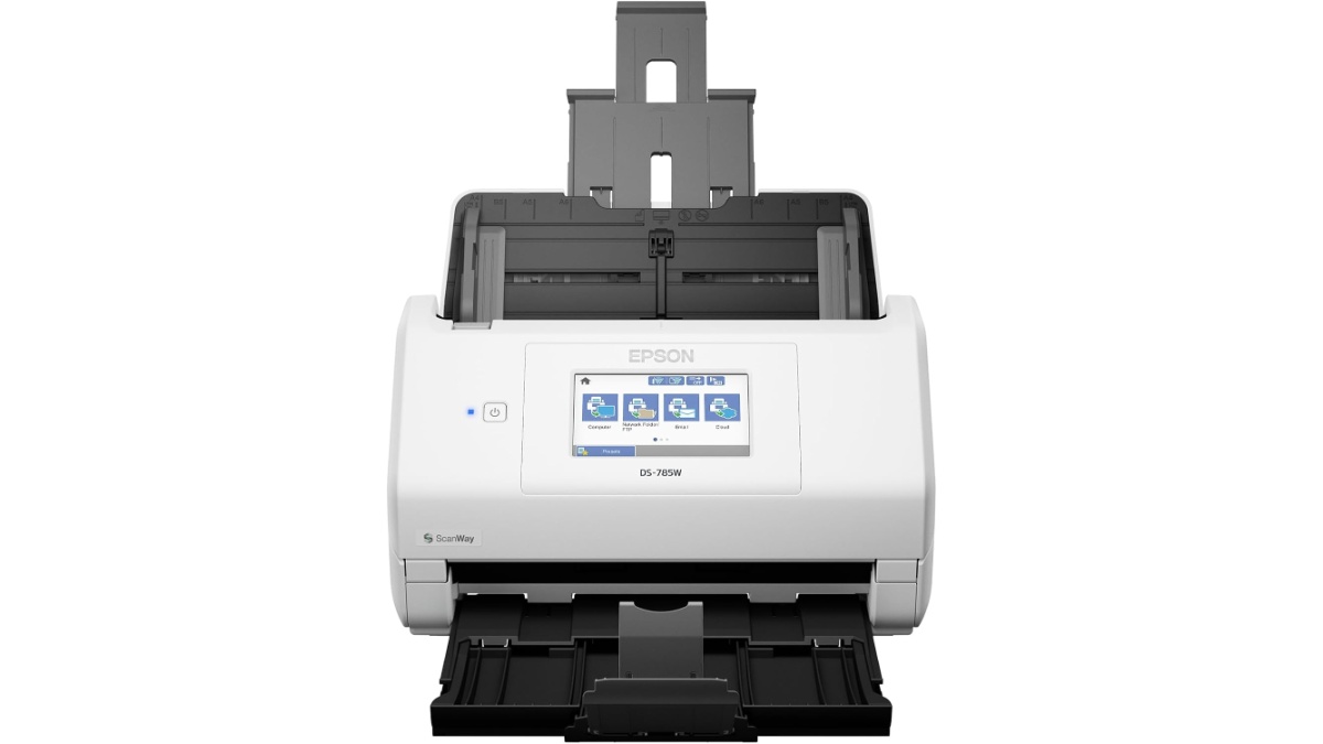 Epson DS-785W Color Duplex Desktop Document Scanner Listed on Amazon US – 45 ppm, Wireless, 4.3″ Touchscreen, 100-Page ADF