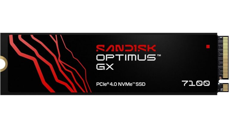 SanDisk Optimus GX 7100 NVMe SSD with PCIe 4.0 x4 interface and up to 4TB capacity