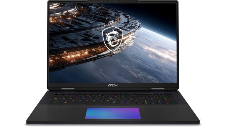 MSI Titan 18 HX AI A2WJ-1258US gaming laptop with RTX 5090 24GB GDDR7 and 18-inch 4K Mini LED 240Hz display