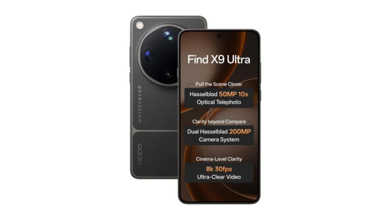 Oppo Find X9 Ultra 5G smartphone in Canyon Orange and Tundra Umber with Snapdragon 8 Elite Gen 5 and 200MP Hasselblad quad camera