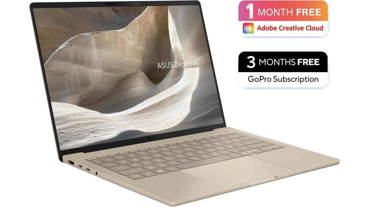 ASUS Zenbook A14 OLED UX3407NA-QD148W CoPilot+ Laptop in Zabriskie Beige – ultra-lightweight at 0.99kg with Snapdragon X2 Elite processor, available on Amazon UK at £1599.99
