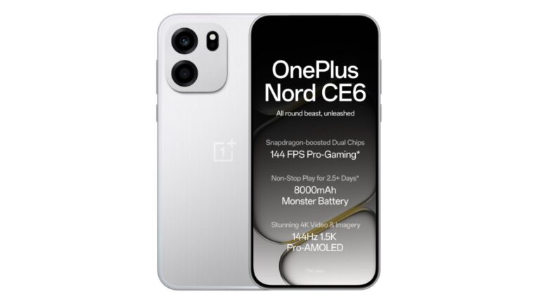 OnePlus Nord CE6 launched in India. Check out the price, detailed specifications, 8000mAh battery, and availability on Amazon India.