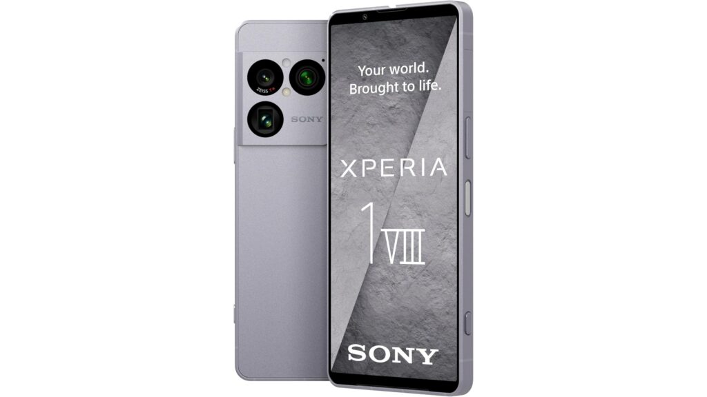 Sony Xperia 1 VIII smartphone in Graphite Black with ORE design and triple camera setup – available for pre-order on Amazon UK with WH-1000XM6 headphones included.