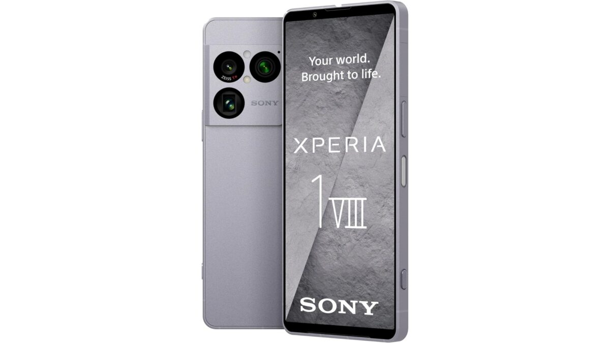 Sony Xperia 1 VIII smartphone in Graphite Black with ORE design and triple camera setup – available for pre-order on Amazon UK with WH-1000XM6 headphones included.
