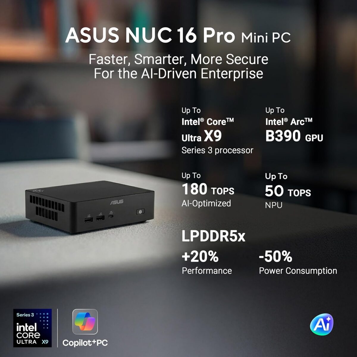 ASUS NUC 16 Pro RNUC16GDKU5663NU Mini PC Listed on Amazon US – Intel Core Ultra 5 325, Wi-Fi 7 & BT 6.0, Dual 2.5G LAN, Win 11 Pro