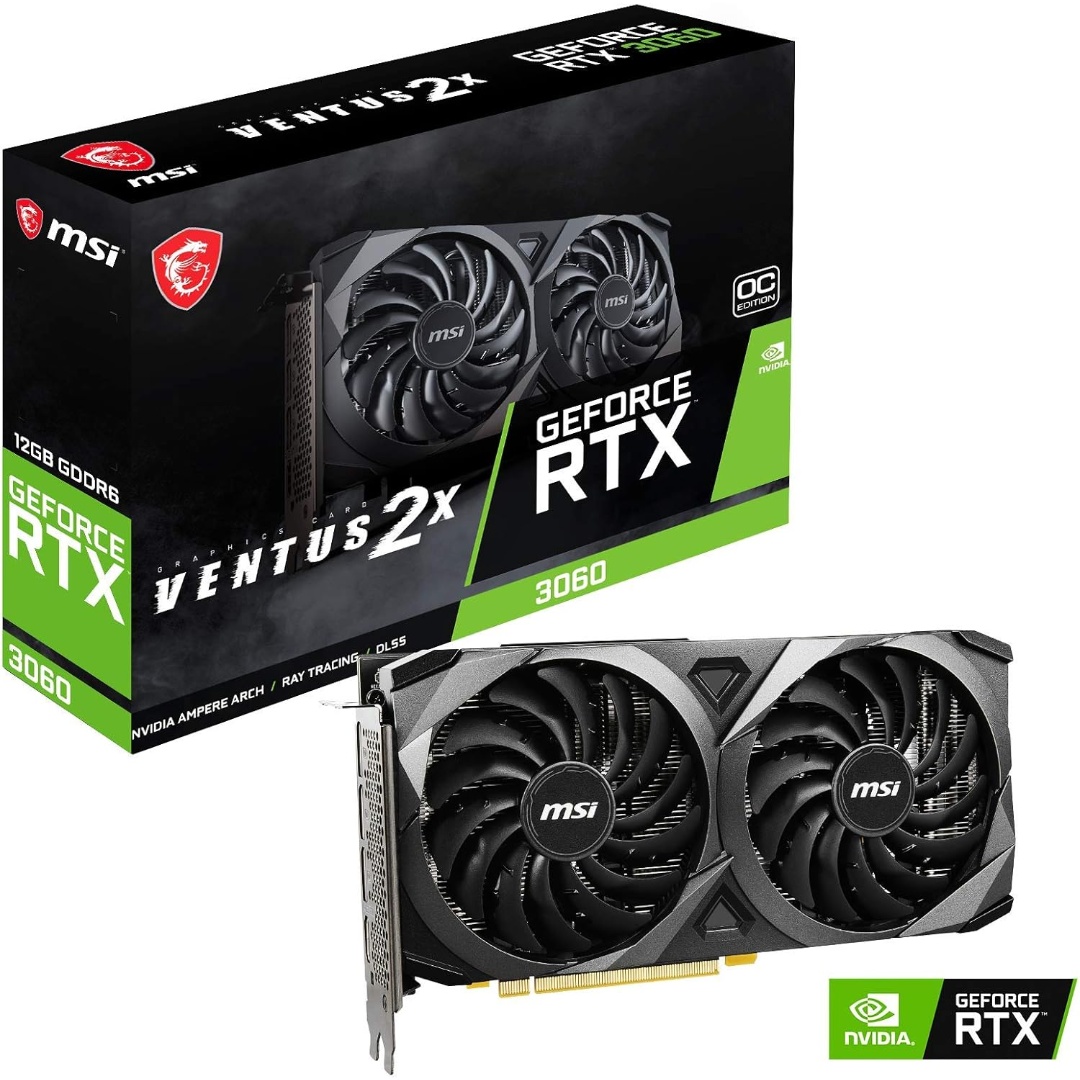 MSI Gaming GeForce RTX 3060 Ventus 2X 12G OC V1 Graphics Card Listed on Amazon US – Check Price, Specs, Availability