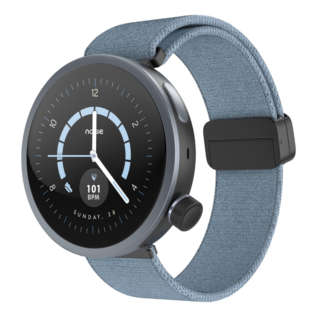 Noise Alt Watch 1 smartwatch in Chosen Black with 1.32-inch AMOLED display and rotating crown available for pre-order on Amazon India at Rs.5,561