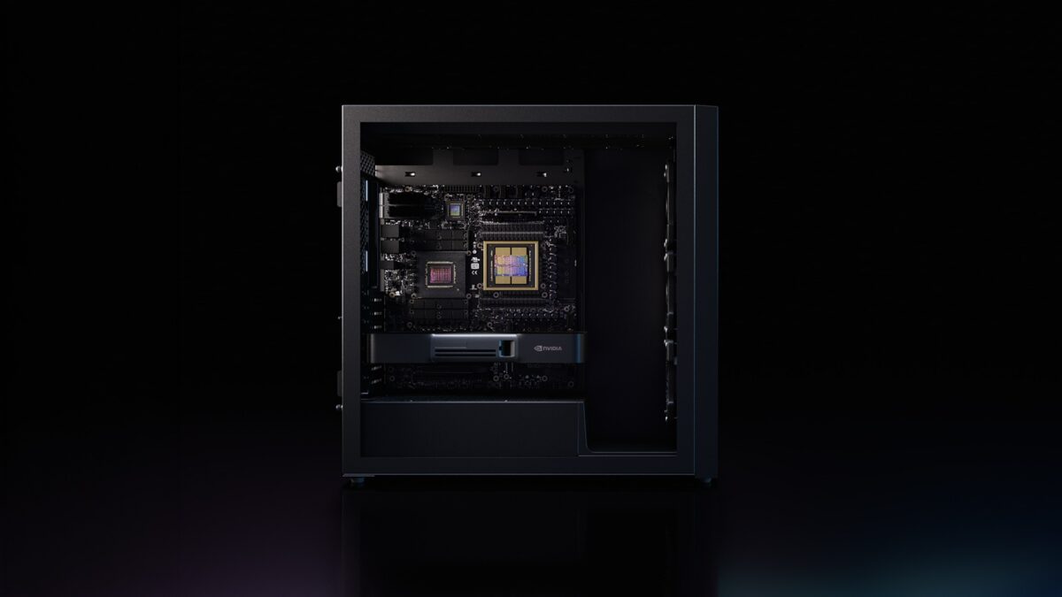 NVIDIA DGX Station for Windows runs trillion-parameter AI agents locally. GB300 Grace Blackwell Ultra, 20 petaflops FP4, 748GB memory, 800Gb/s networking. From ASUS, Dell, HP, MSI, Supermicro in Q4 2026.