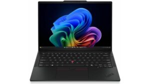Lenovo ThinkPad T14s Gen 7 22A7000WUS listed on Amazon US at $2,249.99. Snapdragon X2 Elite, 32GB LPDDR5X, 14" WUXGA touchscreen, Copilot+ PC with 80 TOPS NPU.