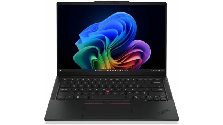 Lenovo ThinkPad T14s Gen 7 22A7000WUS listed on Amazon US at $2,249.99. Snapdragon X2 Elite, 32GB LPDDR5X, 14" WUXGA touchscreen, Copilot+ PC with 80 TOPS NPU.