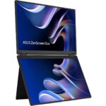 ASUS ZenScreen Duo MB14FCD dual 14-inch foldable portable monitor with 360-degree hinge and USB-C connectivity
