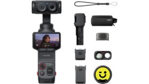 Insta360 Luna Ultra vlogging camera with dual Leica lenses and detachable 2-inch touchscreen