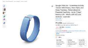 Google Fitbit Air India Launch
