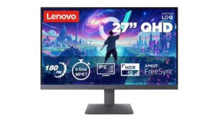 Lenovo LOQ 27Q-10 68F3GACBIN gaming monitor with 27-inch QHD 180Hz IPS display and HDR10 support