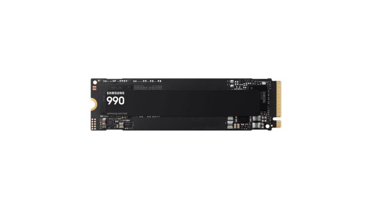 Samsung Internal SSD 990 2TB M.2 NVMe drive with black heatsink label