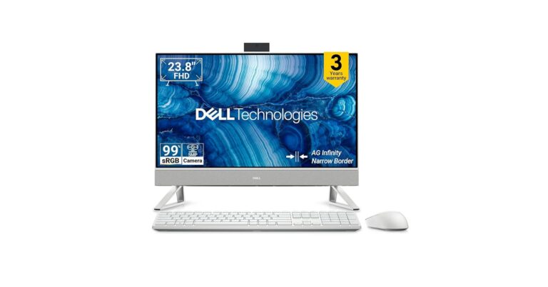 Dell 24 AIO, 13th i5-1334U, 8GB RAM DDR5 512GB SSD,Intel Graphics, 23.8" FHD AG,IPS, 99% SRGB|Win 11+MSO'24+O365, Molded Speaker Grill|Intel WiFi 6e, 5MP Pop-Up IR Camera