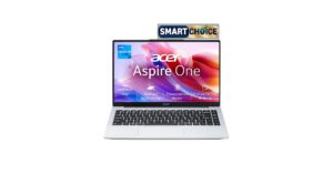 Acer Aspire One, Intel Core Celeron N4500, 8GB LPDDR4 RAM/ 256GB SSD, 14.0"/35.56cm WXGA Display, Intel UHD Graphics, Win 11 Home, Pure Silver, 1.3 Kg, A114-45, Thin and Light Laptop