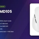 ASUS Wireless Mouse MD105 in Volt Green with dual-mode 2.4GHz and Bluetooth connectivity