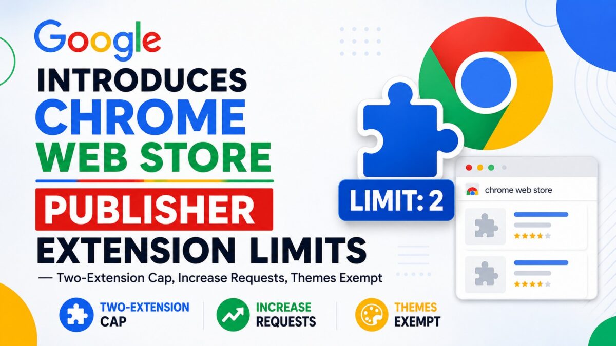 Google Chrome Web Store publisher extension limits with two-extension cap and increase requests