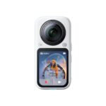 Insta360 X6 360-degree camera in Arctic White with 2.32-inch OLED touchscreen and 8K 50fps 360 video recording