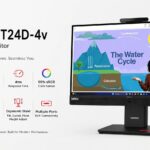Lenovo ThinkVision T24D-4v 64B7UAR1IN monitor with 120Hz FHD IPS display and 5MP IR RGB camera