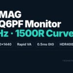 MSI MAG 32CQ6PF (3DC9) 32-inch WQHD curved gaming monitor with 180Hz refresh rate and 1500R curvature