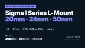 Sigma I Series L-Mount lenses 49B969 193969 and 31S969 with f/2 aperture at 20mm 24mm and 50mm