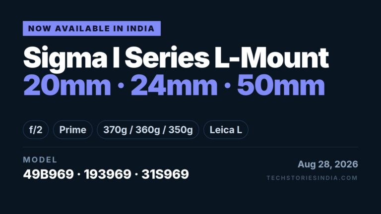 Sigma I Series L-Mount lenses 49B969 193969 and 31S969 with f/2 aperture at 20mm 24mm and 50mm