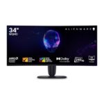 Alienware AW3426DWM 34-inch WQHD curved gaming monitor with 240Hz refresh rate and Dolby Vision HDR