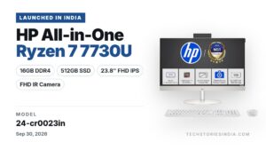 HP All-in-One 24-cr0023in desktop with AMD Ryzen 7 7730U and 23.8-inch FHD IPS display