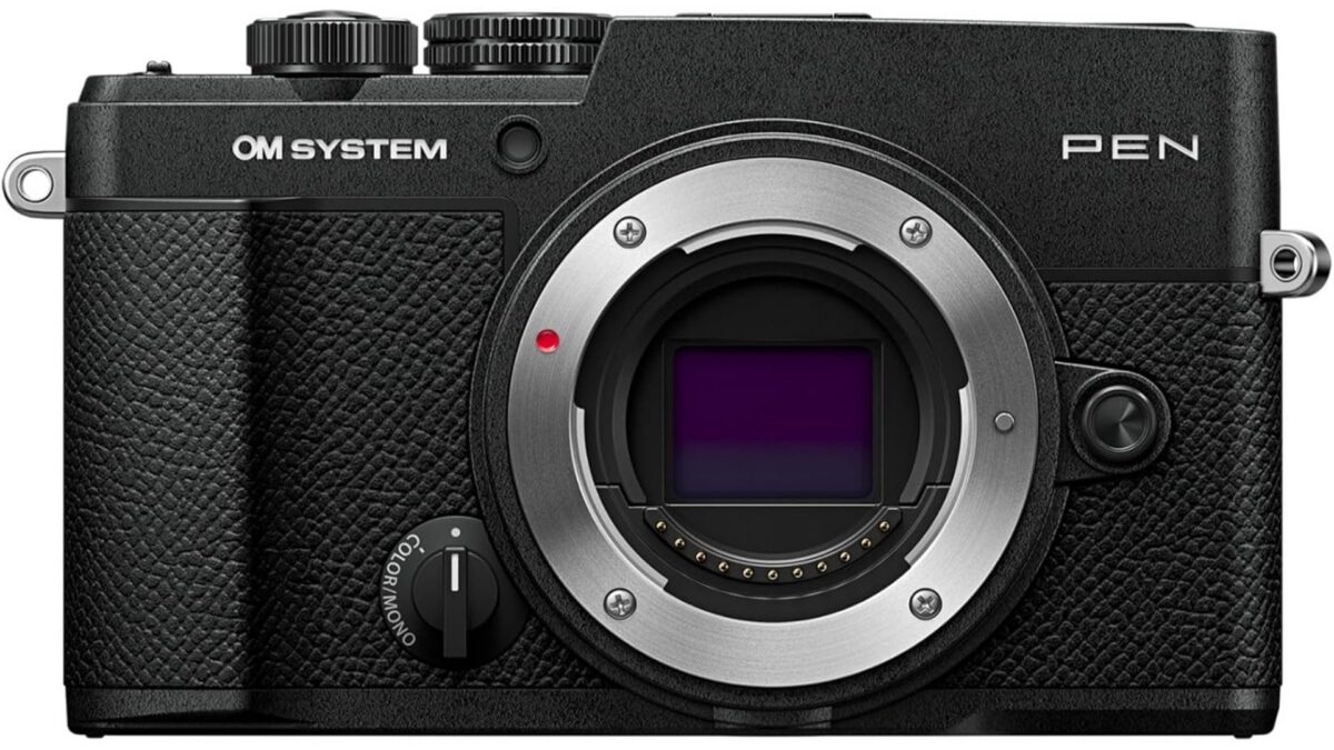 OM SYSTEM PEN V210082BU000 mirrorless camera body with 20.4MP Four Thirds sensor and Micro Four Thirds mount