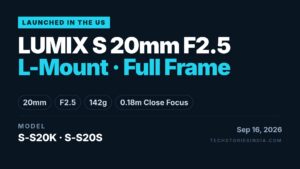 Panasonic LUMIX S 20mm F2.5 S-S20K and S-S20S L-Mount lens with F2.5 aperture and 142g full-frame build