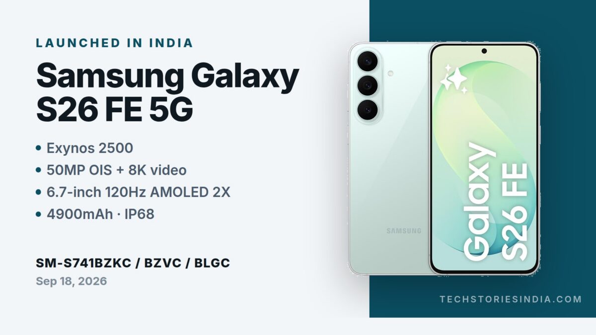 Samsung Galaxy S26 FE 5G smartphone with Exynos 2500 processor and 6.7-inch 120Hz Dynamic AMOLED 2X display