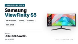 Samsung ViewFinity S5 LS34H550GAWXXL 34-inch curved ultrawide monitor with 3440x1440 resolution and 120Hz refresh rate