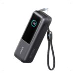 Anker Power Bank 25K 165W A1695 with 25000mAh battery and two built-in USB-C cables for laptop charging