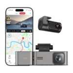 boAt Hive Dashcam F1 Pro 3-channel dash camera with 4K front camera, rear camera and GPS app view