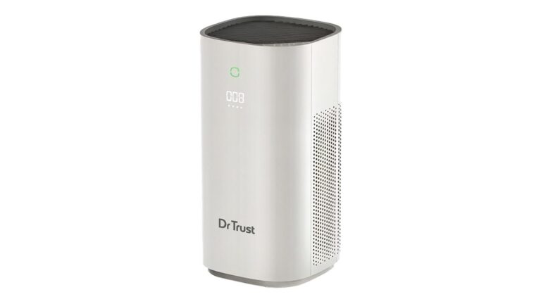 Dr Trust USA 912 Zurich Max MS00114 air purifier with H13 HEPA filter and PM2.5 AQI display