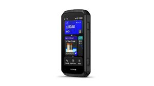 Garmin Edge 1060 010-04598-00 GPS cycling computer with 3.5-inch colour touchscreen showing road ride and training widgets