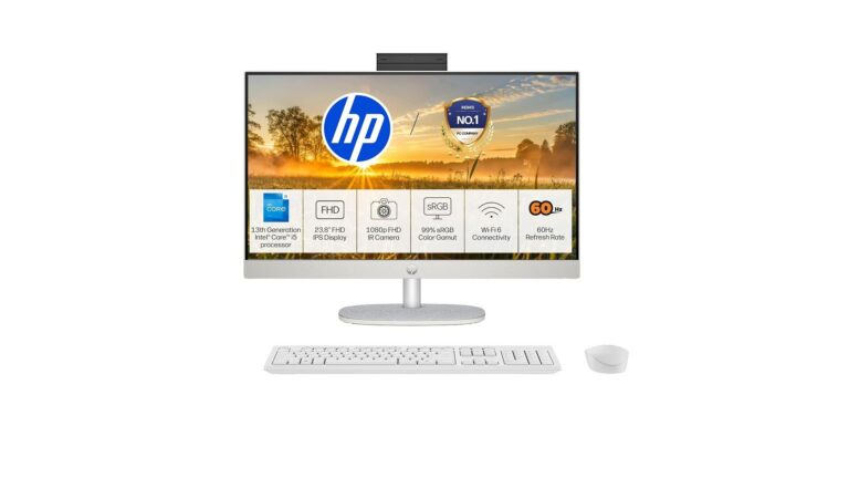 HP All-in-One 24-cr0552in DC9D6PA desktop with 23.8-inch FHD IPS display and Intel Core i5-1334U