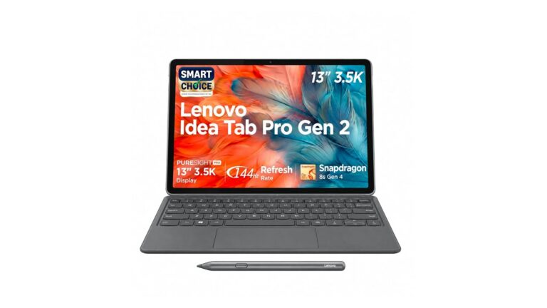 Lenovo Idea Tab Pro Gen 2 ZAHD0830IN tablet with keyboard and Pen Plus, 13-inch 3.5K 144Hz display and Snapdragon 8s Gen 4